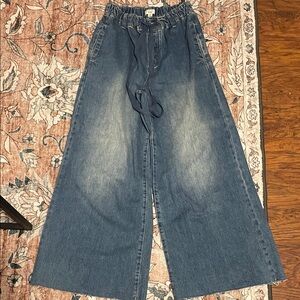 Esail Women's Blue Flare Jeans